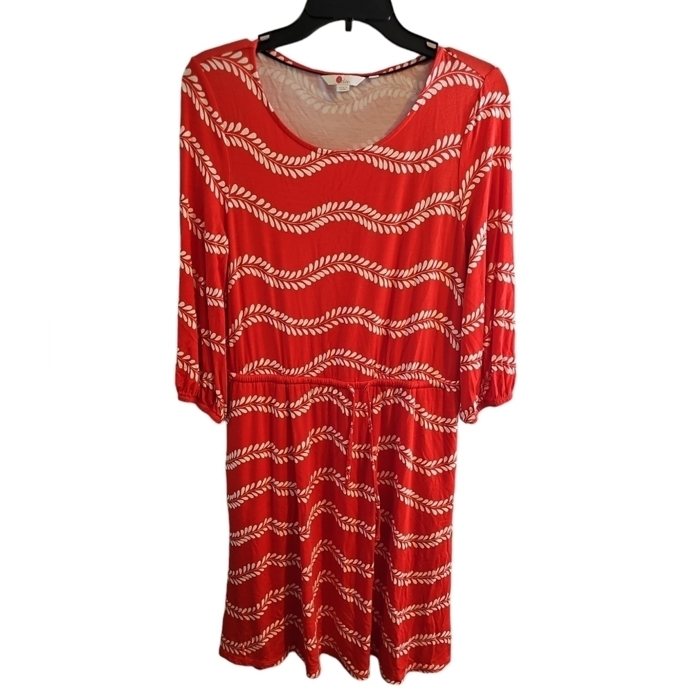 Boden Talia red white jersey dress sz 8 - Picture 4 of 6